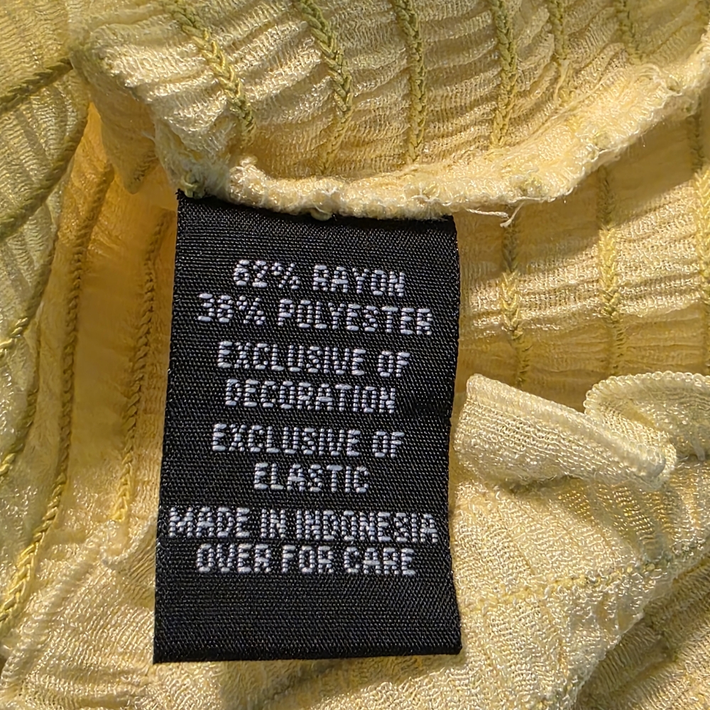 BCX Light Yellow Ruffled Blouse - Picture 4 of 4